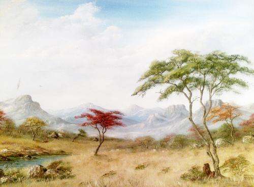 Dieuwie Holthuysen - Large landscape - A true investment painting!! - Reduced price!